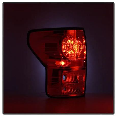 Illuminated red LED tail lights for Toyota Tundra 07-13 Spyder Smoke ALT-YD-TTU07