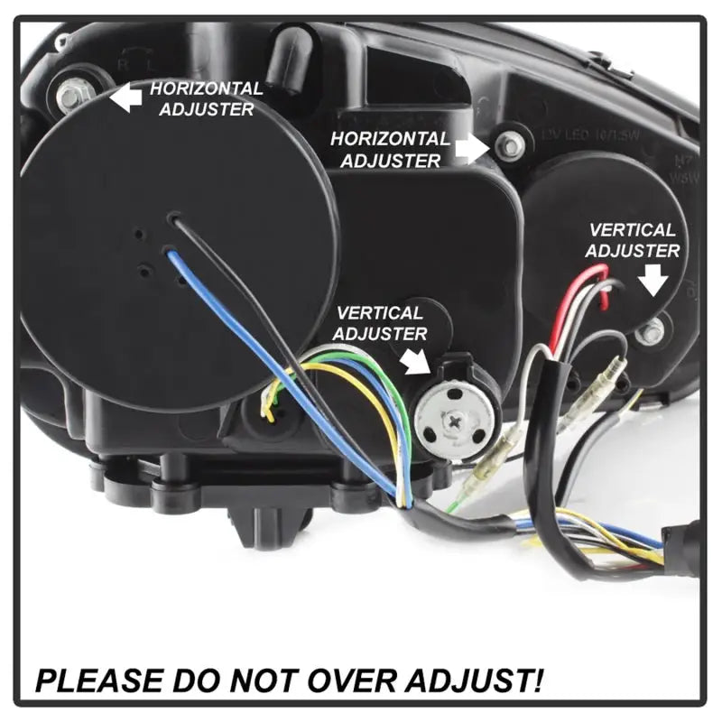 Spyder Volkswagen GTI 06-09/Jetta 06-09 Xenon/HID Model Only - DRL Black PRO-YD-VG06-HID-DRL-BK - Truck & Automotive