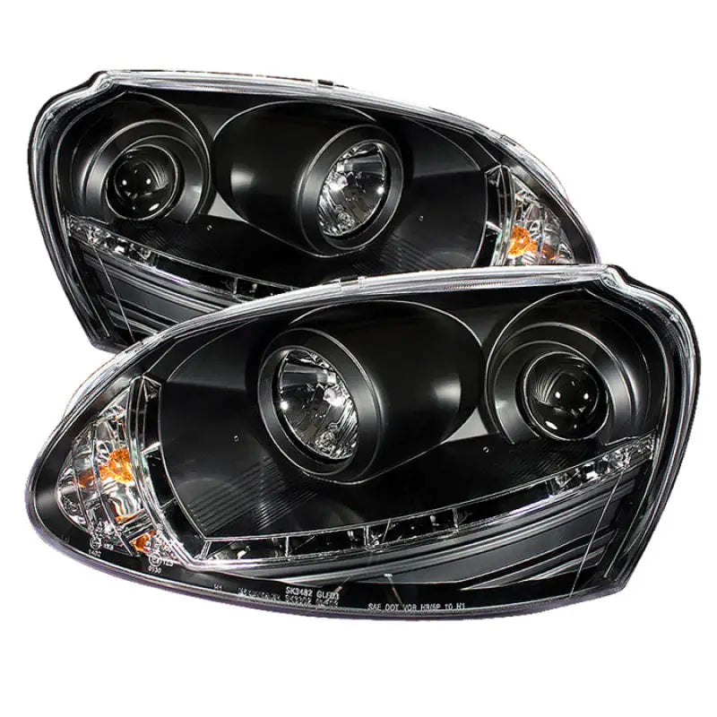 Spyder Volkswagen GTI 06-09/Jetta 06-09 Xenon/HID Model Only - DRL Black PRO-YD-VG06-HID-DRL-BK - Truck & Automotive