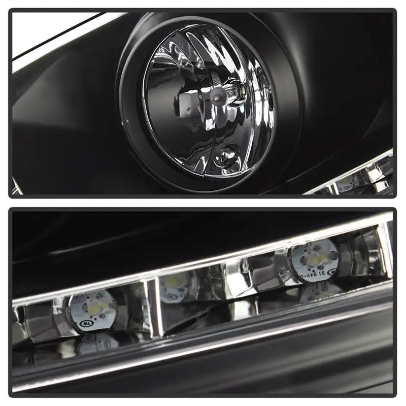 Spyder Volkswagen GTI 06-09/Jetta 06-09 Xenon/HID Model Only - DRL Black PRO-YD-VG06-HID-DRL-BK - Truck & Automotive