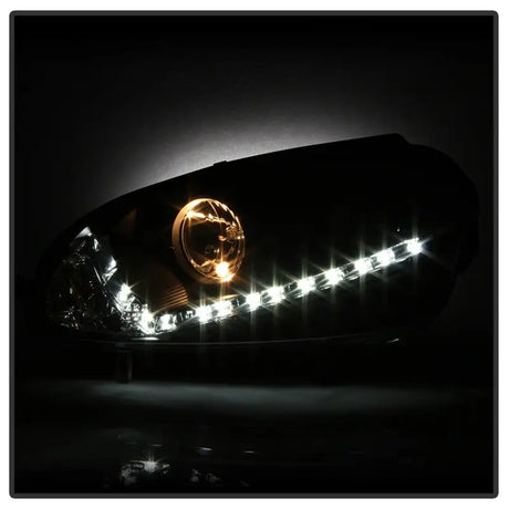 Spyder Volkswagen GTI 06-09/Jetta 06-09 Xenon/HID Model Only - DRL Black PRO-YD-VG06-HID-DRL-BK - Truck & Automotive