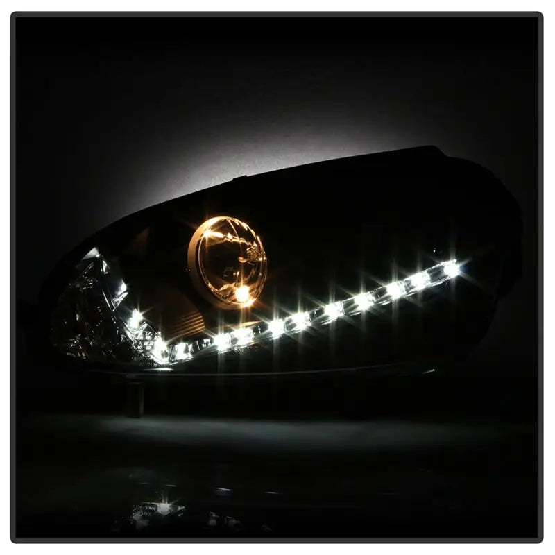 Spyder Volkswagen GTI 06-09/Jetta 06-09 Xenon/HID Model Only - DRL Black PRO-YD-VG06-HID-DRL-BK - Truck & Automotive