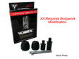 SR108 Vortex Frame Sliders V3 2.0 Mod Req Blk Hon - RV and Auto Parts