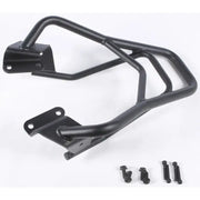 Matte black black metal motorcycle crash bars with luggage mounting hardware for top case mounting