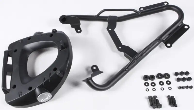 SR121M motorcycle luggage rack and mounting hardware for hard luggage mounting