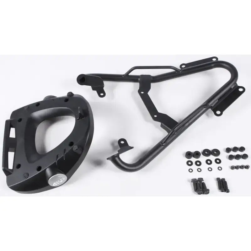 SR121M motorcycle luggage rack and mounting hardware for hard luggage mounting