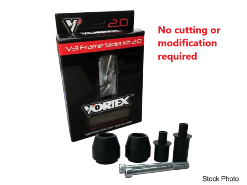 SR141 Vortex Frame Sliders V3 2.0 Blk Kaw - RV and Auto Parts