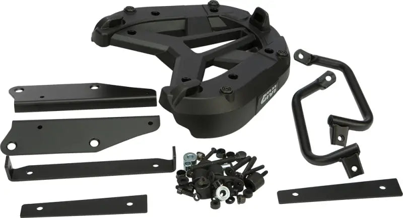 SR3105 Top Case Hardware for Motorcycle Luggage Mounting, Matte Black Hard Luggage Mount