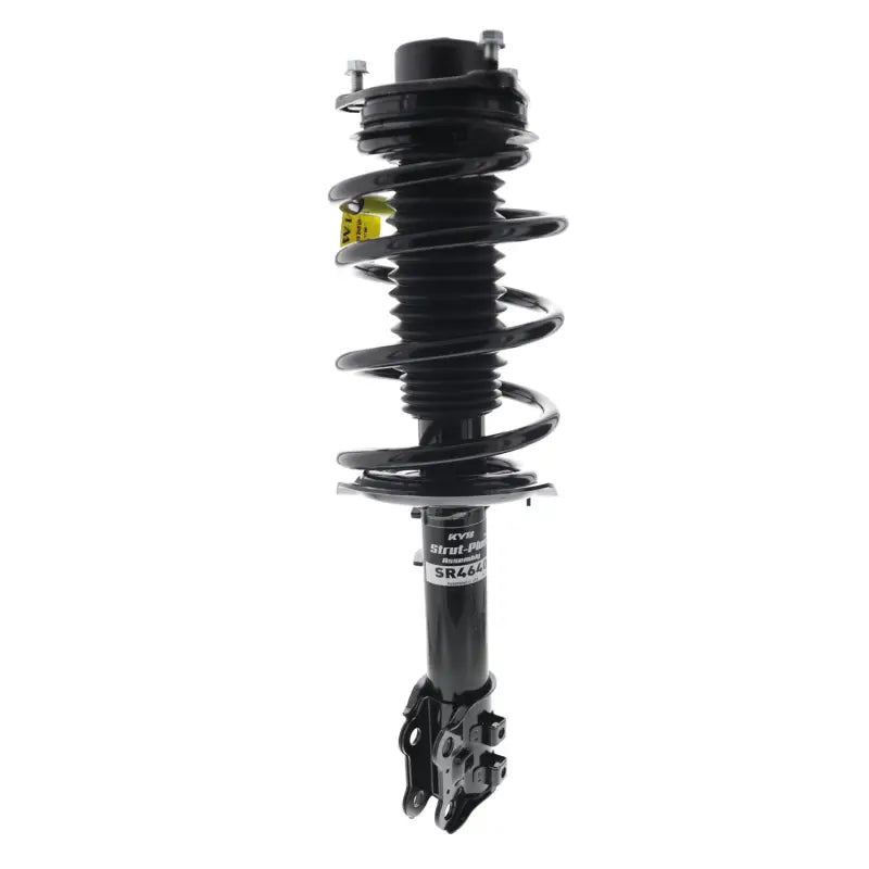Black strut assembly with coil spring for SR4640 KYB Shocks Strut-Plus, KYB shocks upgrade
