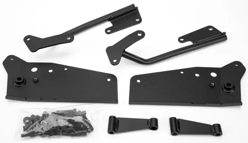 Black metal hardware components for SR5129 Top Case luggage mounting hardware in matte black