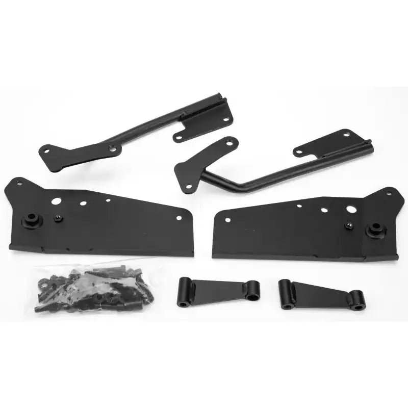 Black metal hardware components for SR5129 Top Case luggage mounting hardware in matte black