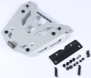 Light gray SRA5108 Top Case Mounting Plate with matte black luggage mounting hardware