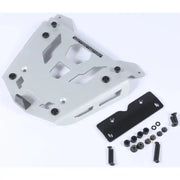 Light gray SRA5108 Top Case Mounting Plate with matte black luggage mounting hardware