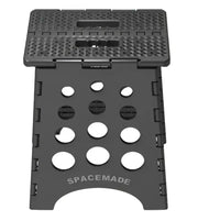 Black SS-15 Big Ant Folding Step Stool 15In with non-slip surface, durable construction, and carrying handle; ideal for RV, automotive, powersports, off-road, marine, exterior, and interior use, truck accessories, truck bed, and RV parts, AVADA - Best Sellers