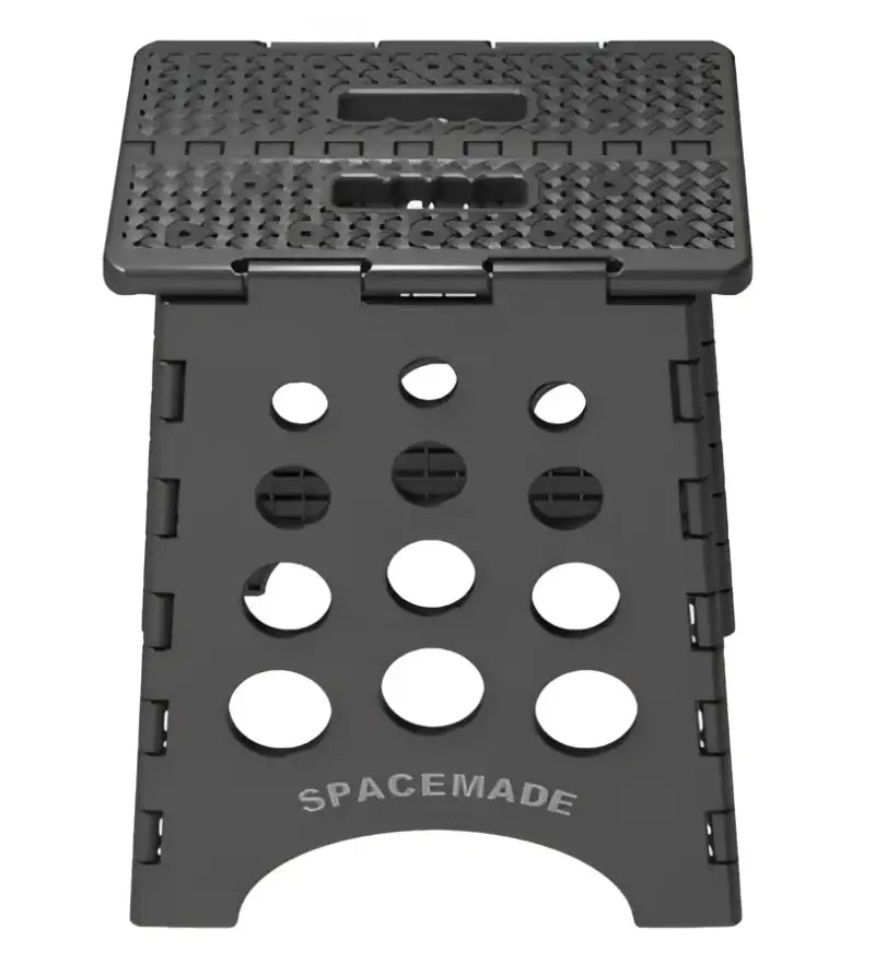 Black SS-15 Big Ant Folding Step Stool 15In with non-slip surface, durable construction, and carrying handle; ideal for RV, automotive, powersports, off-road, marine, exterior, and interior use, truck accessories, truck bed, and RV parts, AVADA - Best Sellers
