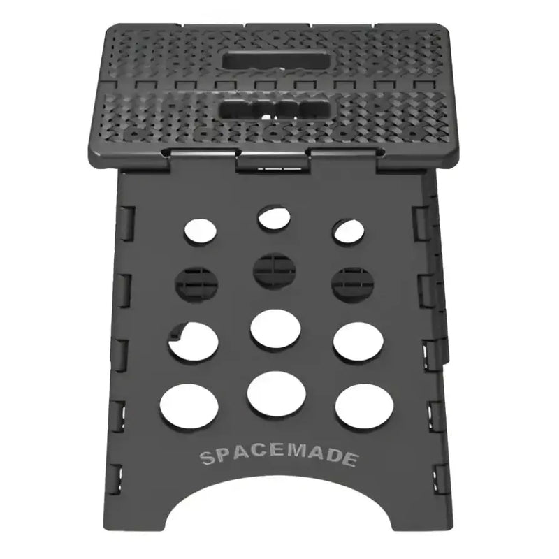 Black SS-15 Big Ant Folding Step Stool 15In with non-slip surface, durable construction, and carrying handle; ideal for RV, automotive, powersports, off-road, marine, exterior, and interior use, truck accessories, truck bed, and RV parts, AVADA - Best Sellers