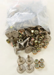 Collection of nuts, bolts, washers spilling from plastic bag for SSP-1005-B Signature Series Trail studs