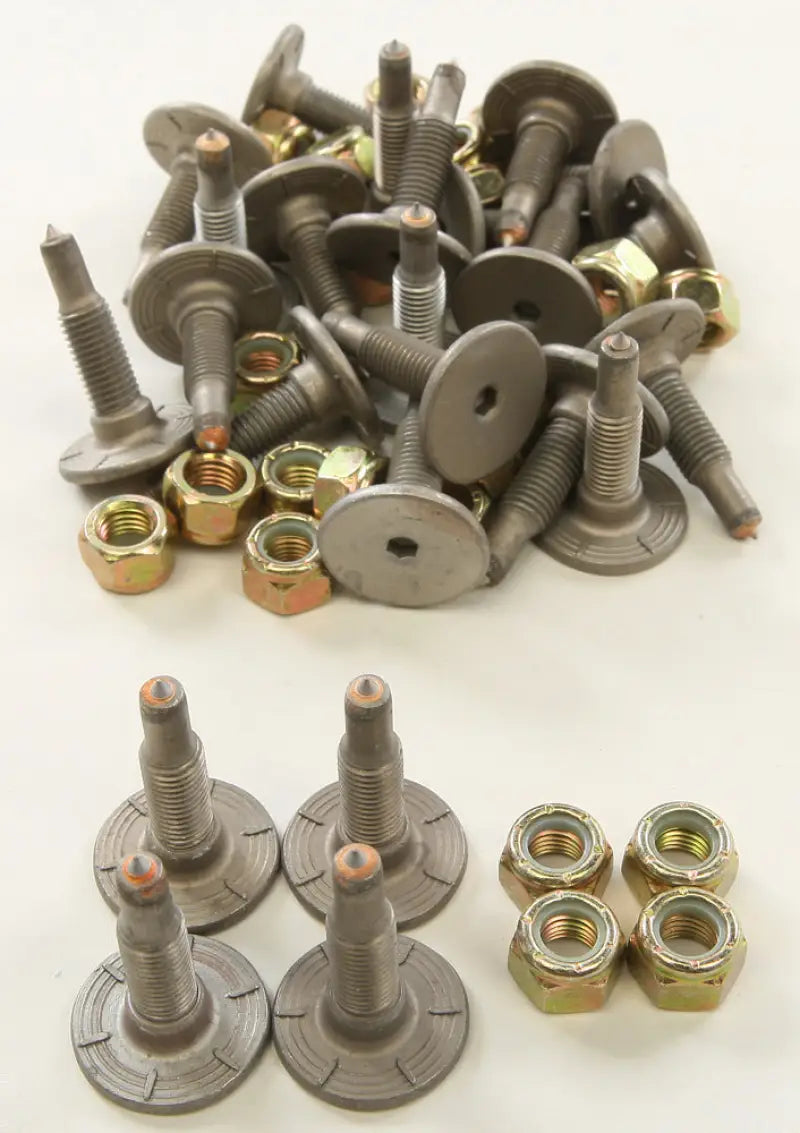 Collection of SSP-1005-A Signature Series Trail Snowmobile Track Studs and Nuts