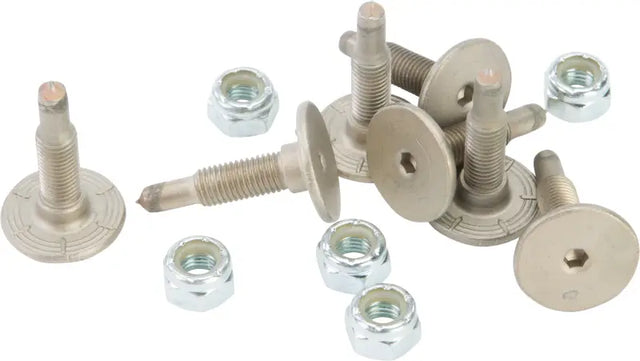 Metal snowmobile studs and locking nuts from SSP-1075-M Signature Series Trail Studs