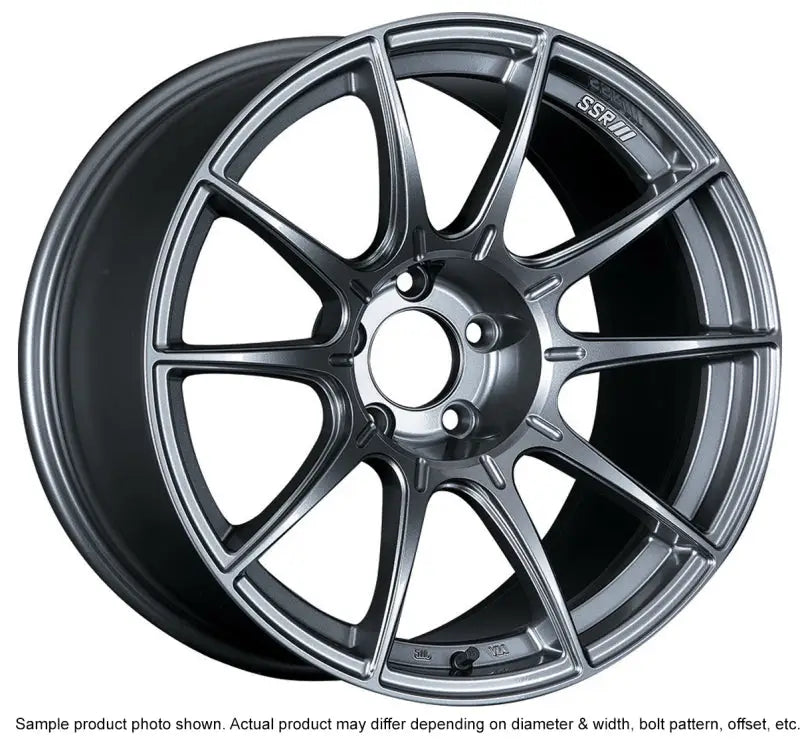 SSR GTX01 18x9.5 5x114.3 22mm Offset Dark Silver Wheel Evo 8 9 X / G35 / 350z / 370z - Truck & Automotive