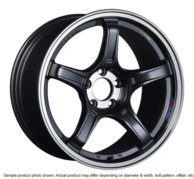 Five-spoke gunmetal SSR GTX03 18x9.5 black graphite wheel for car upgrade