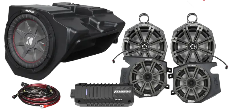 5 Speaker Plug And Play Kit W/ 8" Cage Pods Kicker Ride Co