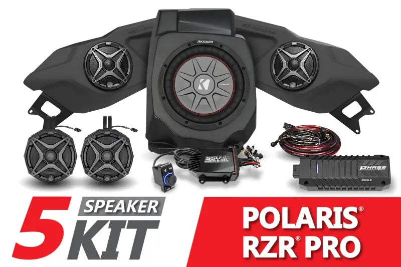 SSV Works 220-RZ5-Q5A2 5 speaker plug and play kit for Polaris RZR Pro vehicles