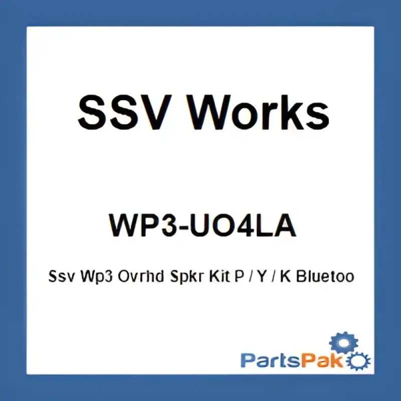 Image of SSV Works WP3-UO4LA speaker kit for SSV Works WP3-Ovrhd Spkr Kit P/Y/K