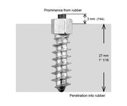 IGRIP ST-30200 1 1/8" 30mm Std Screw Studs Qty 200