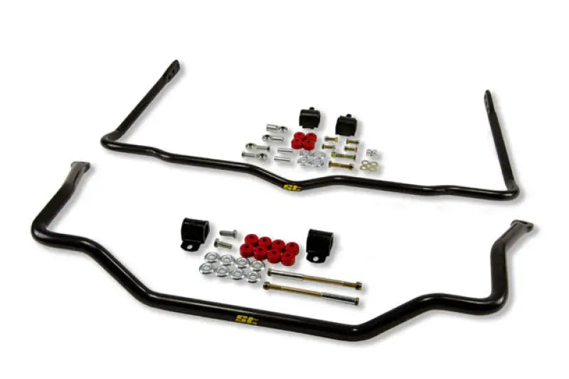 Black sway bar kit for BMW E12 E24 to reduce body roll and improve handling