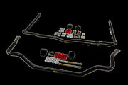 Black sway bar kit for BMW E12 E24 to reduce body roll and improve handling