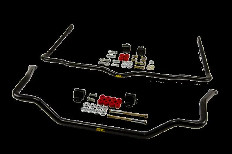 Black sway bar kit for BMW E12 E24 to reduce body roll and improve handling