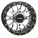St3 Wheel 14x7 5 + 2 ( + 30mm) 4/156 Matte Machined/Black - Powersports
