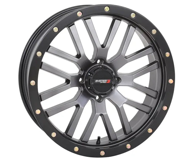 St3 Wheel 20x7 4 + 2.5 ( + 10mm) 4/156 Matte Gunmetal Grey/Blac - Powersports