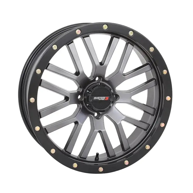 St3 Wheel 20x7 4 + 2.5 ( + 10mm) 4/156 Matte Gunmetal Grey/Blac - Powersports