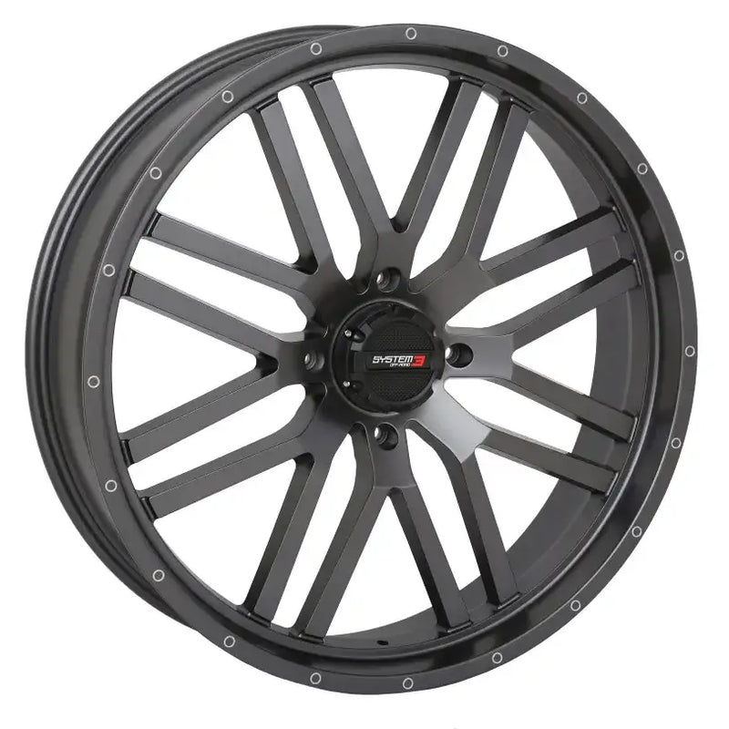 St3 Wheel 22x7 4 + 2.5 ( + 10mm) 4/137 Matte Gunmetal Grey - Powersports