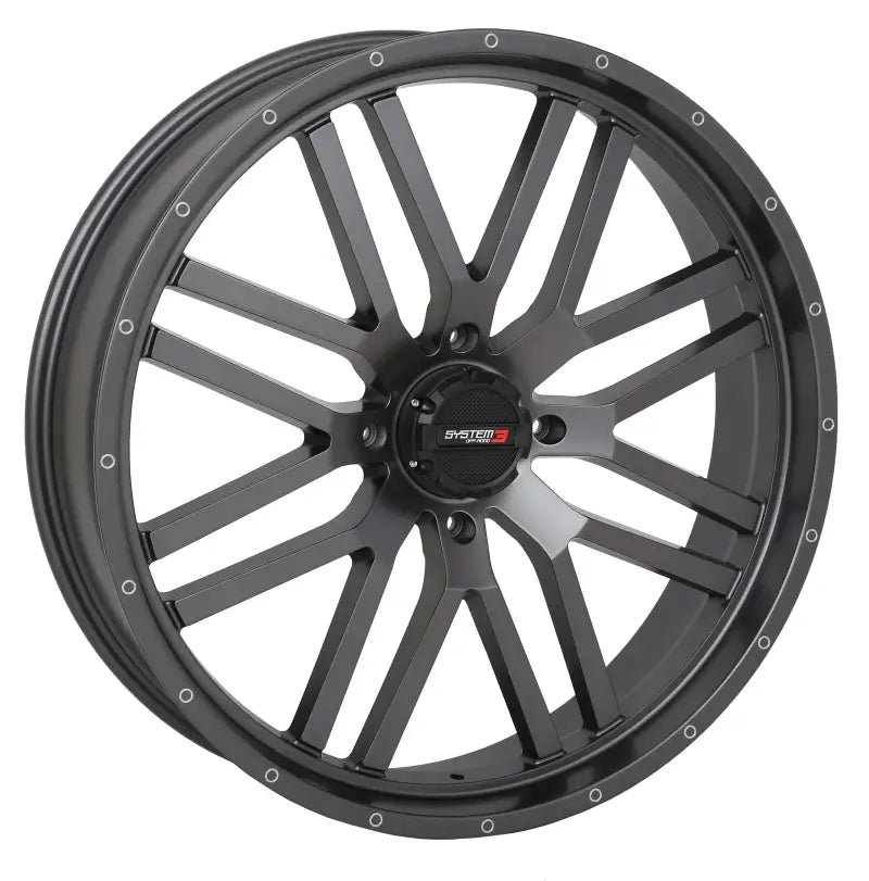 St3 Wheel 24x7 4 + 2.5 ( + 10mm) 4/137 Matte Gunmetal Grey - Powersports