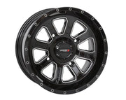 St4 Wheel 14x7 4 + 3 ( + 10mm) 4/137 Gloss Black/Machined - Powersports