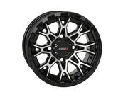 St6 Wheel 12x7 2 + 5 (47mm) 4/110 Gloss Black/Machined - Powersports