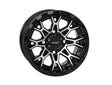 St6 Wheel 12x7 4 + 3 ( + 10mm) 4/110 Gloss Black/Machined - Powersports