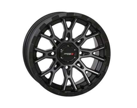 St6 Wheel 12x7 4 + 3 ( + 10mm) 4/110 Matte Dark Tint - Powersports