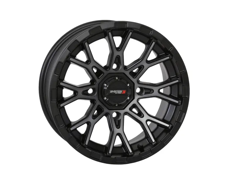 St6 Wheel 14x7 4 + 3 ( + 10mm) 4/156 Matte Dark Tint - Powersports