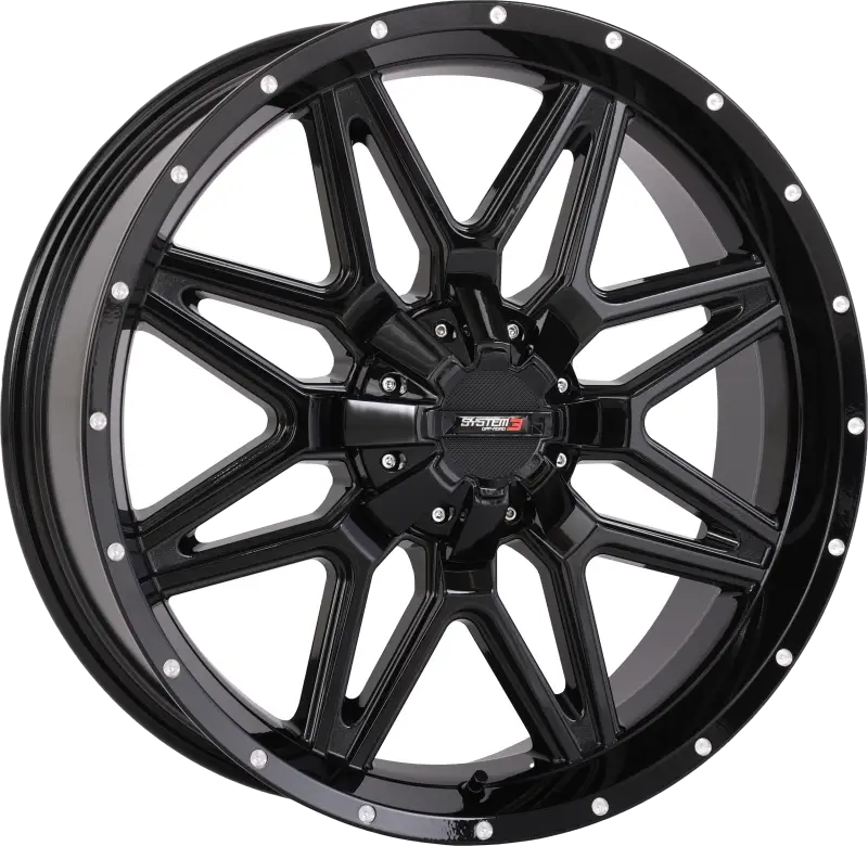 St7 Wheel 20x7 4+3 (+10mm) 4/137 & 4/156 Gloss Black - SYSTEM 3
