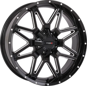 St7 Wheel 20x7 4+3 (+10mm) 4/137 & 4/156 Gloss Blk Milled - SYSTEM 3