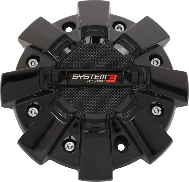St7 Center Cap Dual Fit Bolt In Gloss Black - SYSTEM 3