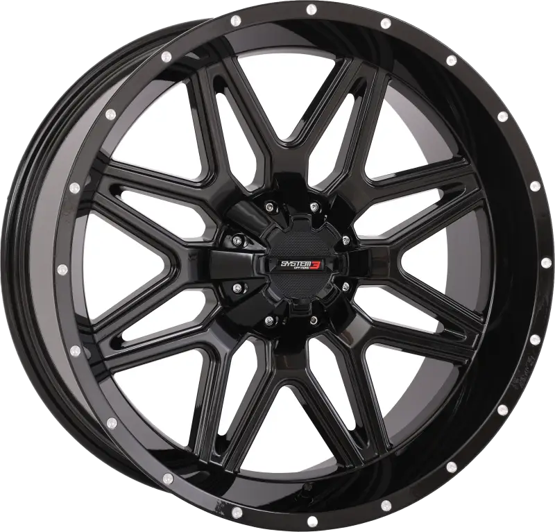 St7 Wheel 20x9 5+4 (0mm) 4/137 & 4/156 Gloss Black - SYSTEM 3