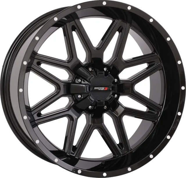 St7 Wheel 20x9 5+4 (0mm) 4/137 & 4/156 Gloss Black - SYSTEM 3