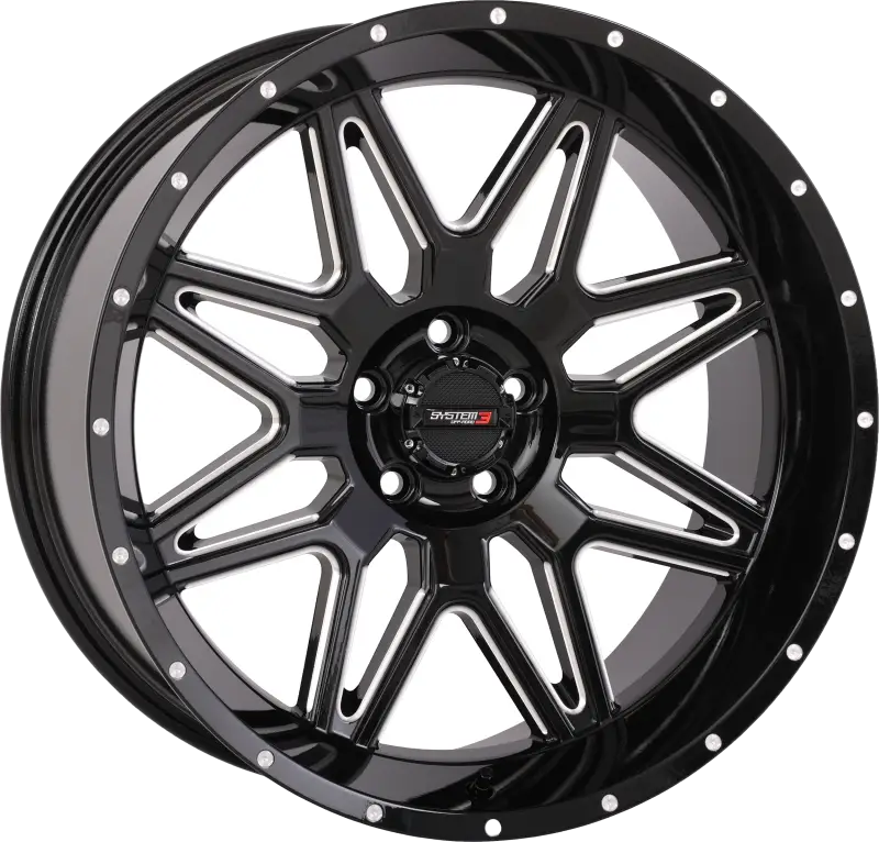 St7 Wheel 20x9 5+4 (0mm) 5/4.5 Gloss Black Milled - SYSTEM 3