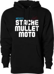 Stache Mullet Moto Hoodie Black Lg - DBK