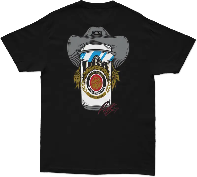 Stache Mullet Moto Tee Black 2x - DBK